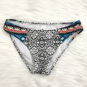 Hula Honey Swimwear Contrast Print Small Tribal